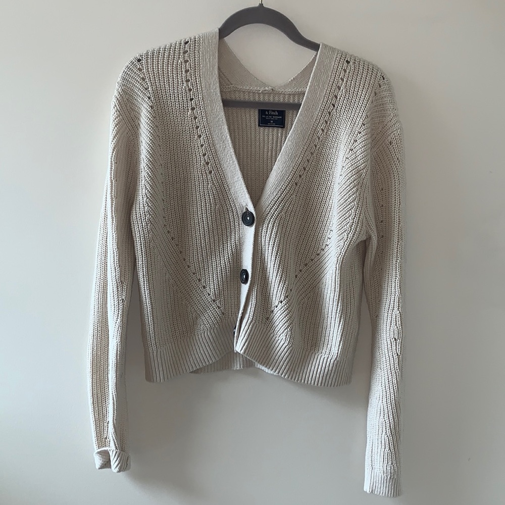 Abercrombie Oat Knit Cardigan
